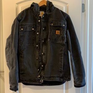 Carharrt washed duck Bartlett jacket, black.